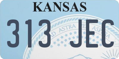 KS license plate 313JEC