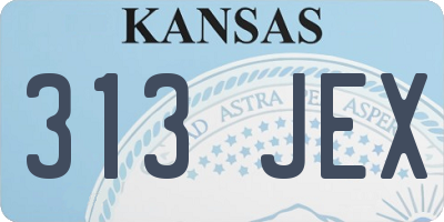 KS license plate 313JEX