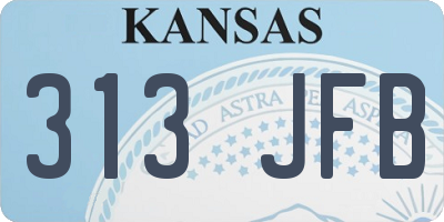 KS license plate 313JFB