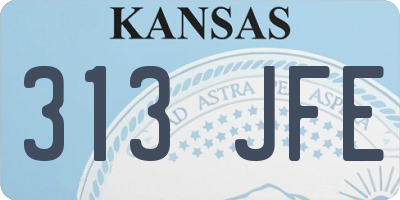 KS license plate 313JFE
