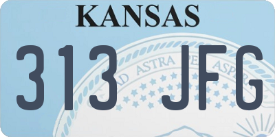 KS license plate 313JFG