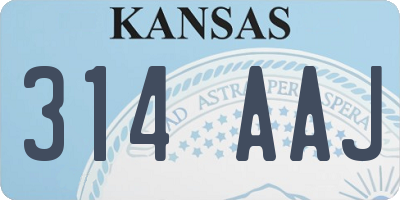 KS license plate 314AAJ