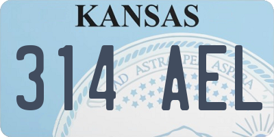 KS license plate 314AEL