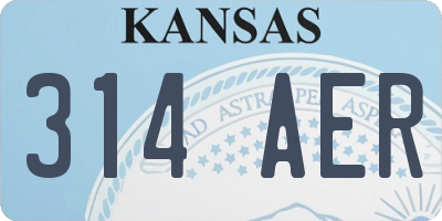 KS license plate 314AER