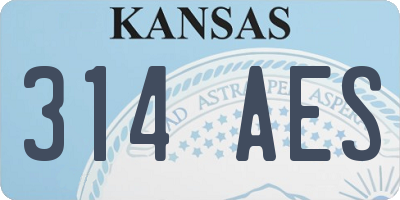 KS license plate 314AES