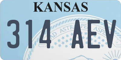 KS license plate 314AEV