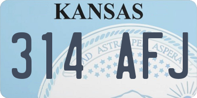 KS license plate 314AFJ