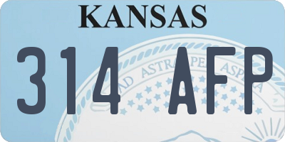 KS license plate 314AFP