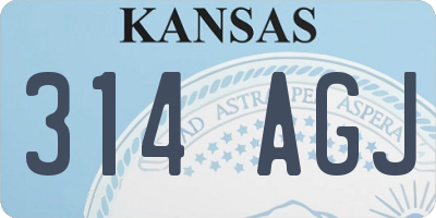 KS license plate 314AGJ