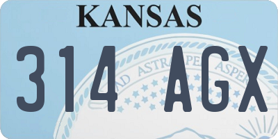 KS license plate 314AGX