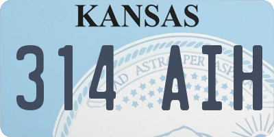 KS license plate 314AIH