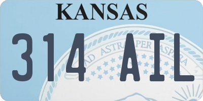 KS license plate 314AIL