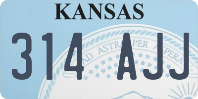 KS license plate 314AJJ