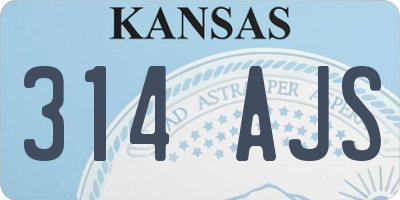 KS license plate 314AJS