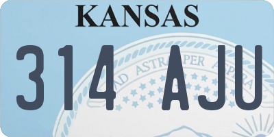 KS license plate 314AJU