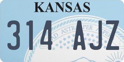 KS license plate 314AJZ