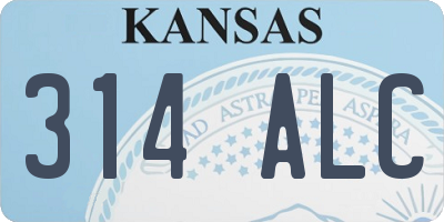 KS license plate 314ALC