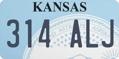 KS license plate 314ALJ
