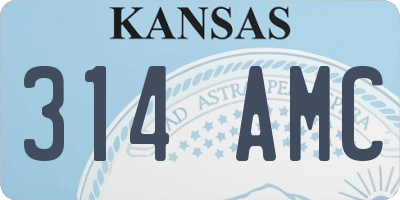 KS license plate 314AMC
