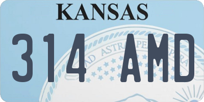 KS license plate 314AMD