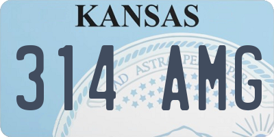 KS license plate 314AMG