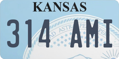 KS license plate 314AMI