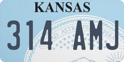 KS license plate 314AMJ