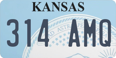 KS license plate 314AMQ