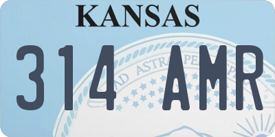 KS license plate 314AMR