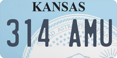 KS license plate 314AMU