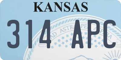 KS license plate 314APC