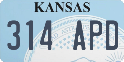 KS license plate 314APD