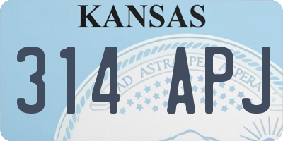 KS license plate 314APJ