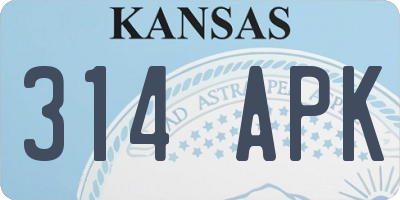 KS license plate 314APK