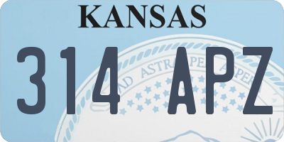 KS license plate 314APZ