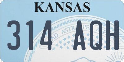 KS license plate 314AQH