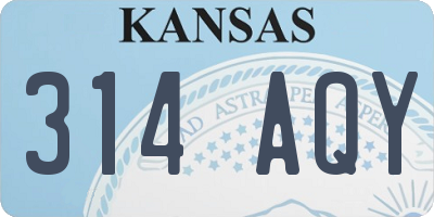 KS license plate 314AQY