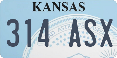 KS license plate 314ASX