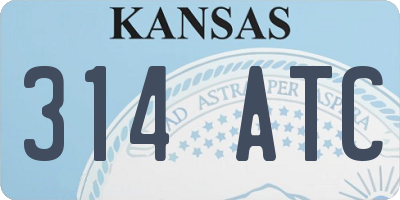 KS license plate 314ATC
