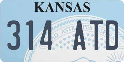 KS license plate 314ATD