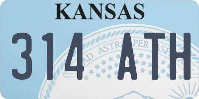 KS license plate 314ATH