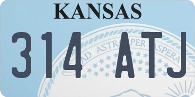 KS license plate 314ATJ