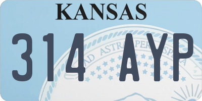 KS license plate 314AYP