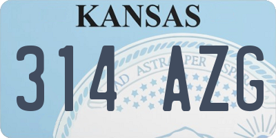 KS license plate 314AZG