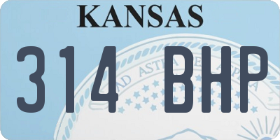KS license plate 314BHP