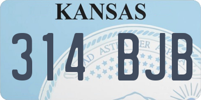 KS license plate 314BJB