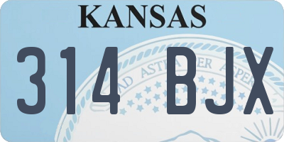 KS license plate 314BJX
