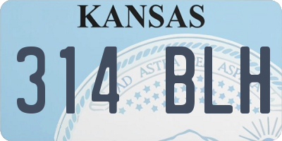 KS license plate 314BLH