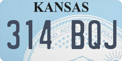 KS license plate 314BQJ