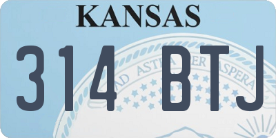 KS license plate 314BTJ